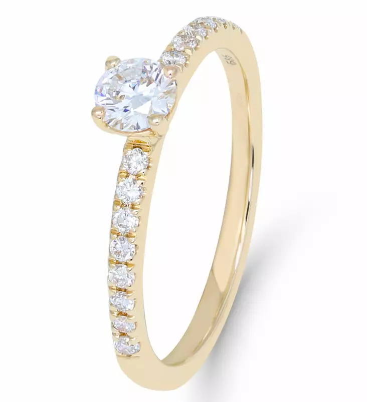 Beat of Love timanttisormus Anthea R-1506LD viistosta kuvattuna - Timanttisormukset Beat of love - R-1506LD-155 - 1