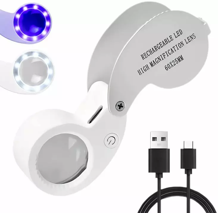 Kultasepän suurennuslasi LED, UV-valolla - Kellosepäntyökalut - Z9215 - 1
