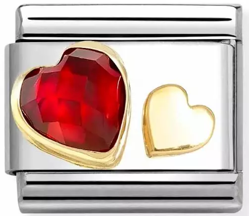Nomination pala Red heart - Composable Classic - 030613-05 - 1