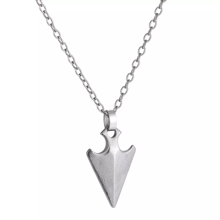 Nuolenpää riipus Silver teräs - Teräksiset kaulakorut - PSS055 - 1