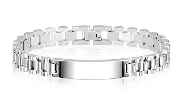 Teräslaattaketju 10mm - Miesten rannekorut - SSBQ-5435 - 1