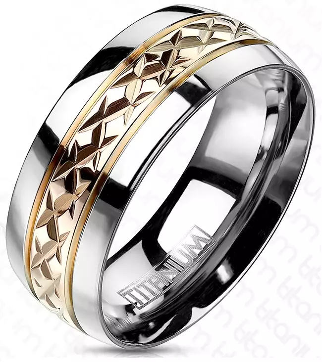 Titaani sormus H3700-8 - Titaanisormukset - H3700-8-185 - 1