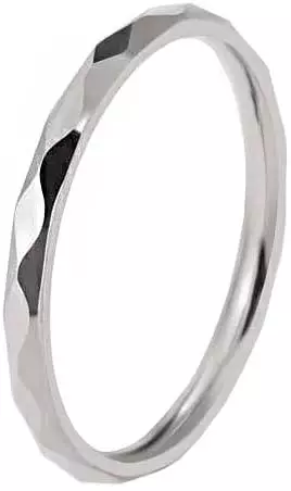 Titaanisormus Timanttileikkauksella 2mm - Titaanisormukset - G01-1575 - 1