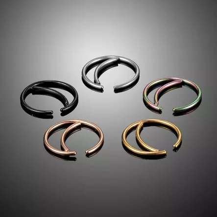 Puriste Cuff Hopea & Musta & Kulta 1 - Lävistyskorut - B2516 - 1