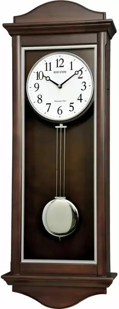 CMJ590-NR06 Rhythm sein=C3=A4kello heiluri ruskea - Seinäkellot - CMJ590-NR06 - 1
