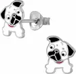 Bulldog pentu emaloitu Y4426 - Hopeiset korvakorut - Y4426 - 1