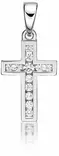 Hopeinen Angela risti kirkkailla zirkoneilla C10276 - Rippiristi hopea - C10276 - 2