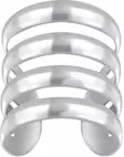 Puriste Four Line Ear Cuff Y3226 - Hopeiset korvakorut - Y3226 - 1