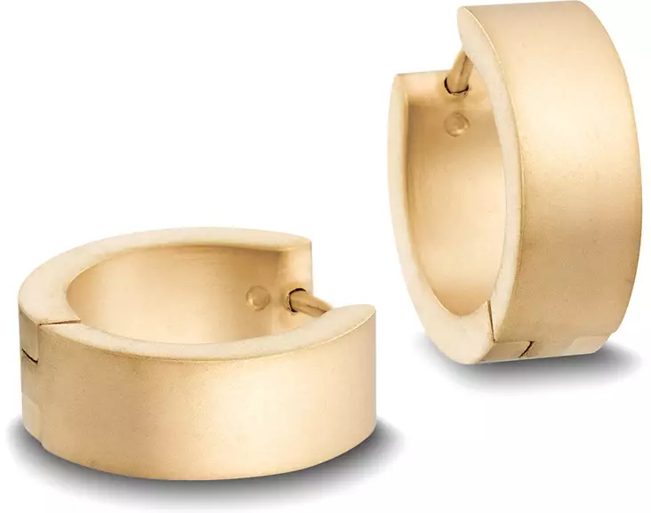 618012-6 Punakullatut korvarenkaat - Teräksiset korvakorut - 618012-6 - 1