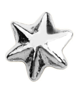 18 karaatin valkokullasta valmistettu hammaskoru T=C3=A4hti - Hammaskorut - 4-76 - 1