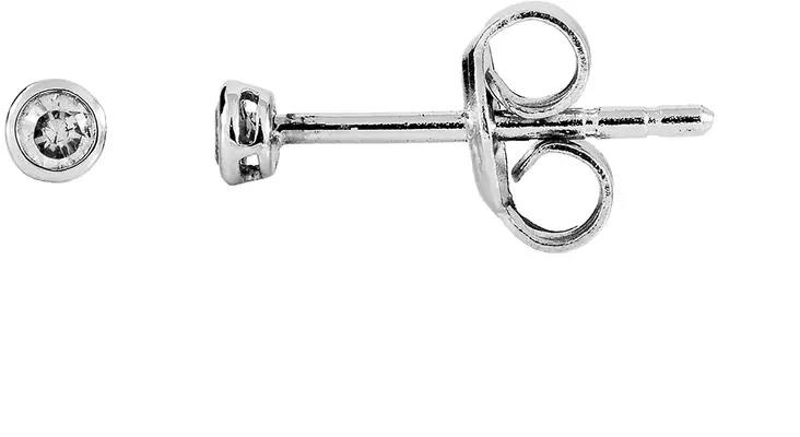 Hopeakorvakorut 2mm, kirkas - Hopeiset korvakorut - CKK86 - 1