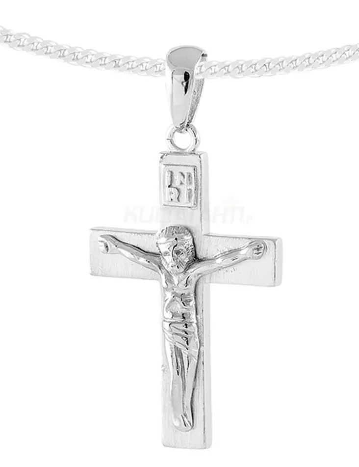 Krusifiksi hopeaa C10016 - Rippiristi - C10016 - 1