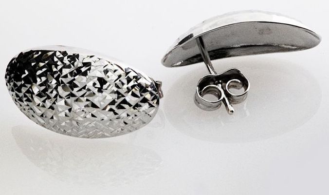 Korvakorut timanttileikatut ovaalit RHK76 - Hopeiset korvakorut - RHK76 - 1