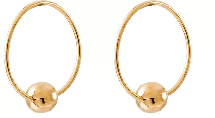 Hoitorengas keltakulta 4mm - Kultaiset korvakorut - K30036 - 1