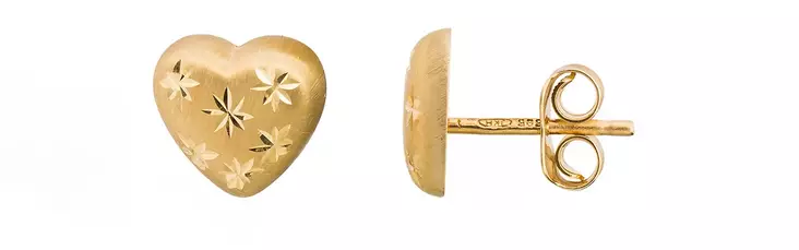 Korvakorut tim.leikattu pullea syd=C3=A4n tappi 17-K1456 - Kultaiset korvakorut - 17-K1456 - 1