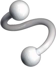 Lävistyskoru spiraali 10mm 1,6mm pallo - Lävistyskorut - 15011-10-16 - 1