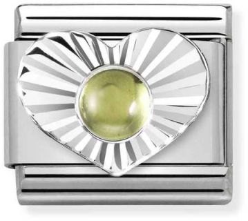 Nomination pala Silver Shine Syd=C3=A4n Peridootti 330508-36 - Ystävänpäivä - 330508-36 - 1