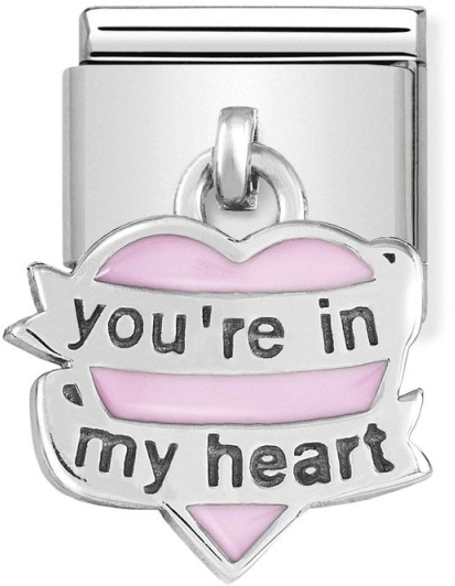 Nomination pala - You are in my heart -syd=C3=A4n - Kirjaimet, numerot, tekstit - 331805-06 - 1