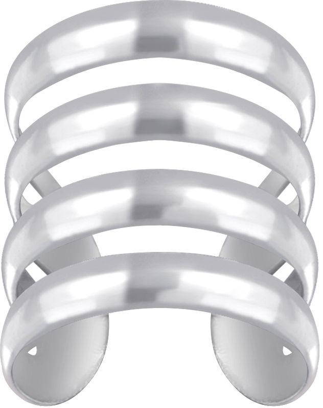 Puriste Four Line Ear Cuff Y3226 - Hopeiset korvakorut - Y3226 - 1
