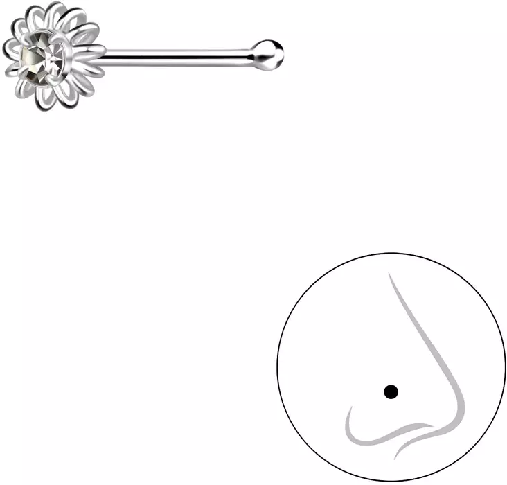 Nen=C3=A4koru Kukka Musta cz 3mm - Lävistyskorut - Y8176 - 1