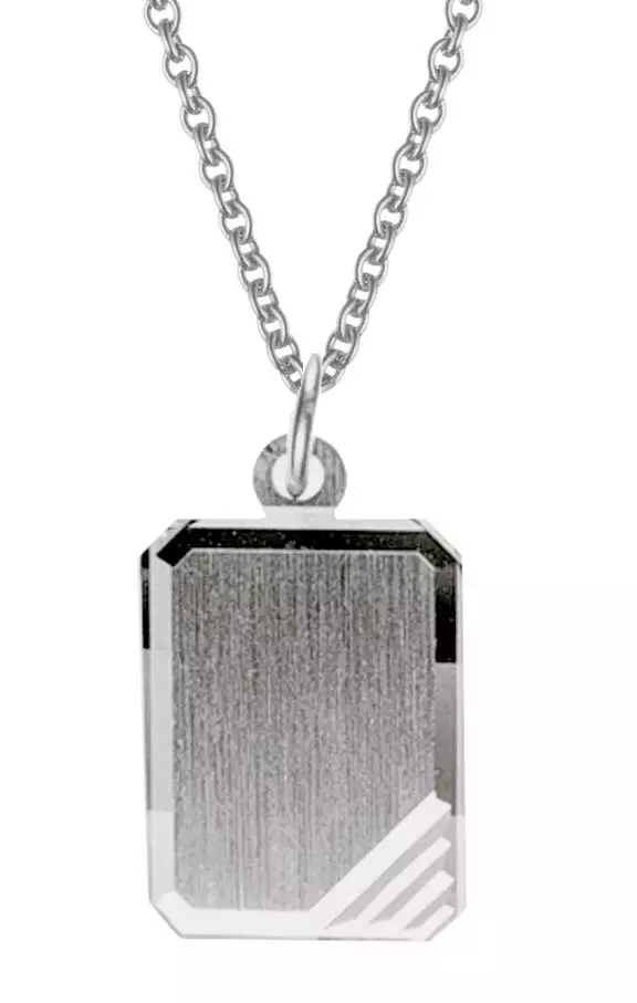 Riipus, viivakulma panssariketjulla - Hopeiset kaulakorut - BC0006 - 1