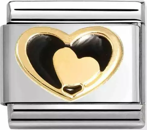 Nomination Musta tuplasydän 030283-26 - Composable Classic - 030283-26 - 1