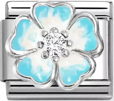 Nomination pala Blue shaded white flower - Nomination - 330321-16 - 1