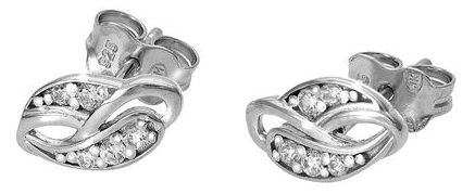 Hopeiset korvakorut zirkoneilla RHK277 - Hopeiset korvakorut - RHK277 - 1