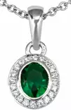 Diana Small zirkonein Emerald Green CK57 - Hopeiset kaulakorut - CK57 - 1