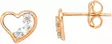 Kultaiset syd=C3=A4met kolmella zirkonialla - Kultaiset korvakorut - 17-K1787 - 1