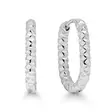 Teräskorvarenkaat timanttileik 17x13mm - Teräksiset korvakorut - SSE-1397 - 1