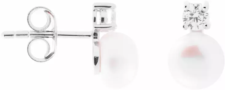 Aria helmikorvakorut zirkoneilla - Elen Pearls - CKK187 - 1