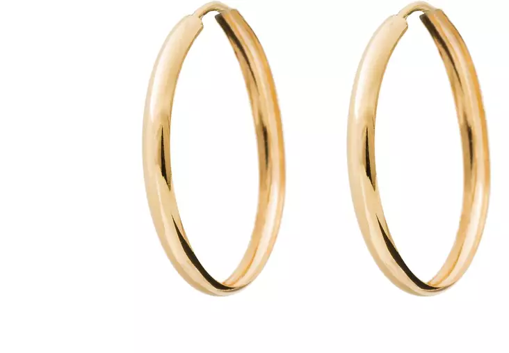 Kultainen korvarengas 2x20mm - Kultaiset korvakorut - K30007 - 1