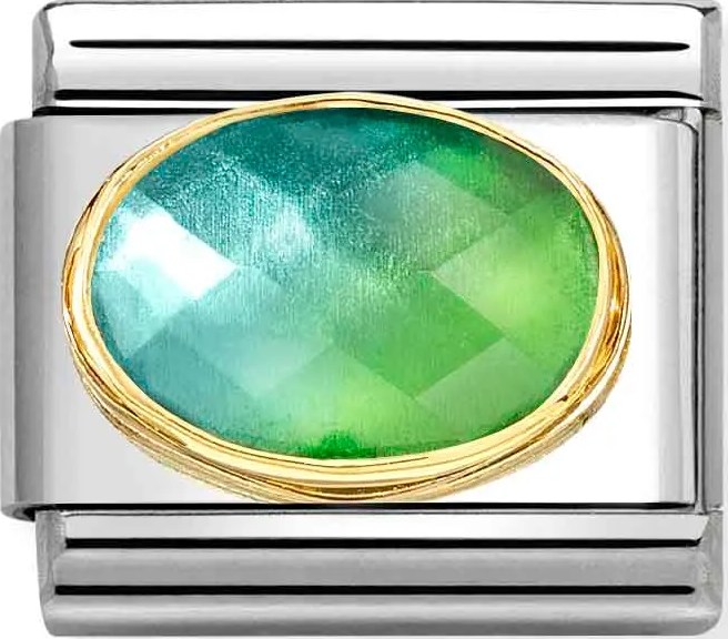 Nomination pala 2-tone stone blue-green - Composable Classic - 030612-037 - 1
