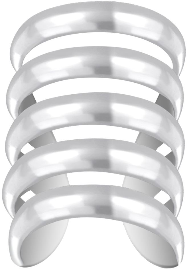 Puriste Five Line Ear Cuff Y3227 - Hopeiset korvakorut - Y3227 - 1