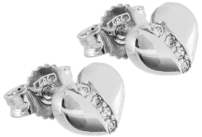 Korvakorut zirkon raidalla 17-K1757 - Ystävänpäivä - 17-K1757 - 1