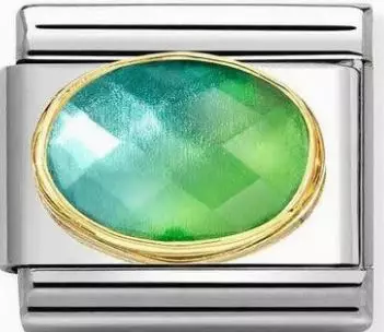 Nomination pala 2-tone stone blue-green - Nomination combosable classic - 030612-37 - 1