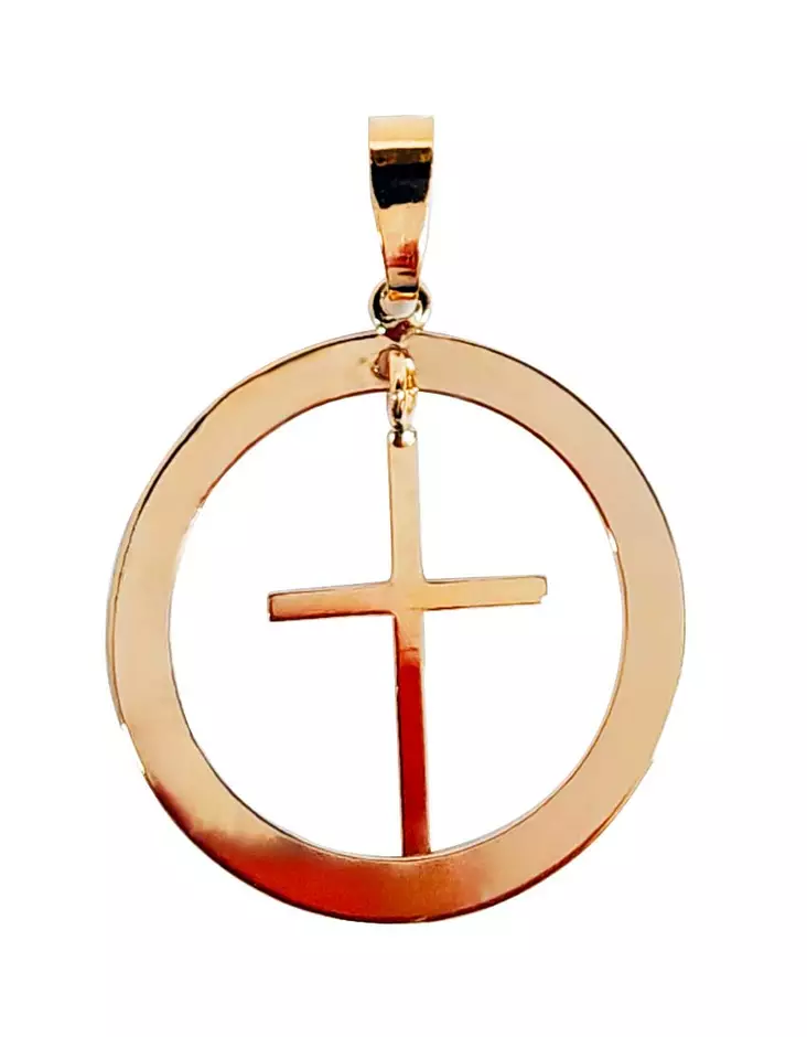 Ristiriipus kehässä K10337 - Kultaiset riipukset - K10337 - 1