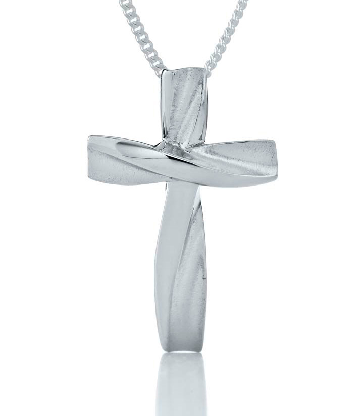 Hopeinen rippiristi C10047 - Rippiristi - C10047 - 1