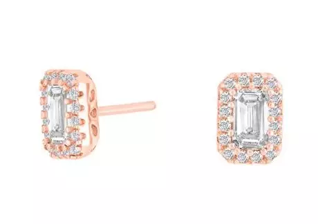 Korvakoru Karla Rose 7x5mm cz tappi - Hopeiset korvakorut - N097 - 1