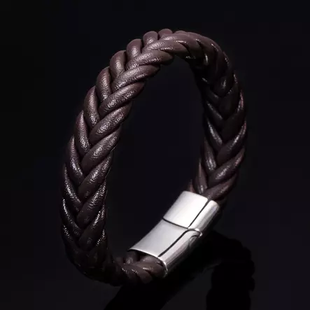 Casey Deep Coffee Nahkaranneke GRK018 2 - Nahkaiset rannekorut - GRK018 - 2