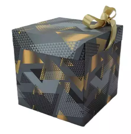 Lahjarasia Harmaa-Kulta 15x15x15cm - Lahjaideat naisille - Z7748 - 1