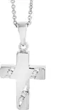 Hopeinen risti zirkoneilla CRR28 - Rippiristi - CRR28 - 1