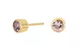 Korvakoru Hilda Gold tynnyri 4mm pink - Hopeiset korvakorut - N098 - 1