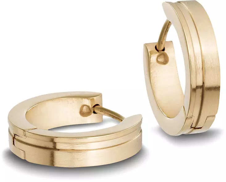 618012-8 Punakullatut korvarenkaat - Teräksiset korvakorut - 618012-8 - 1