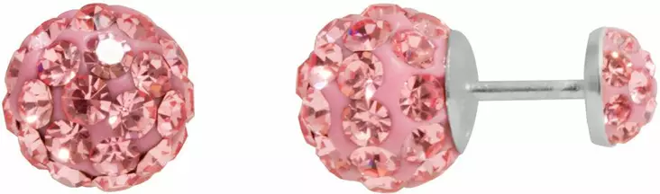 CRYSTAL BB MINI PINK HK918 - Hopeiset korvakorut - HK918 - 1