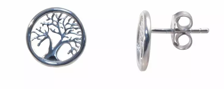 El=C3=A4m=C3=A4npuu korvakoru tappi - Hopeiset korvakorut - CKK198 - 1