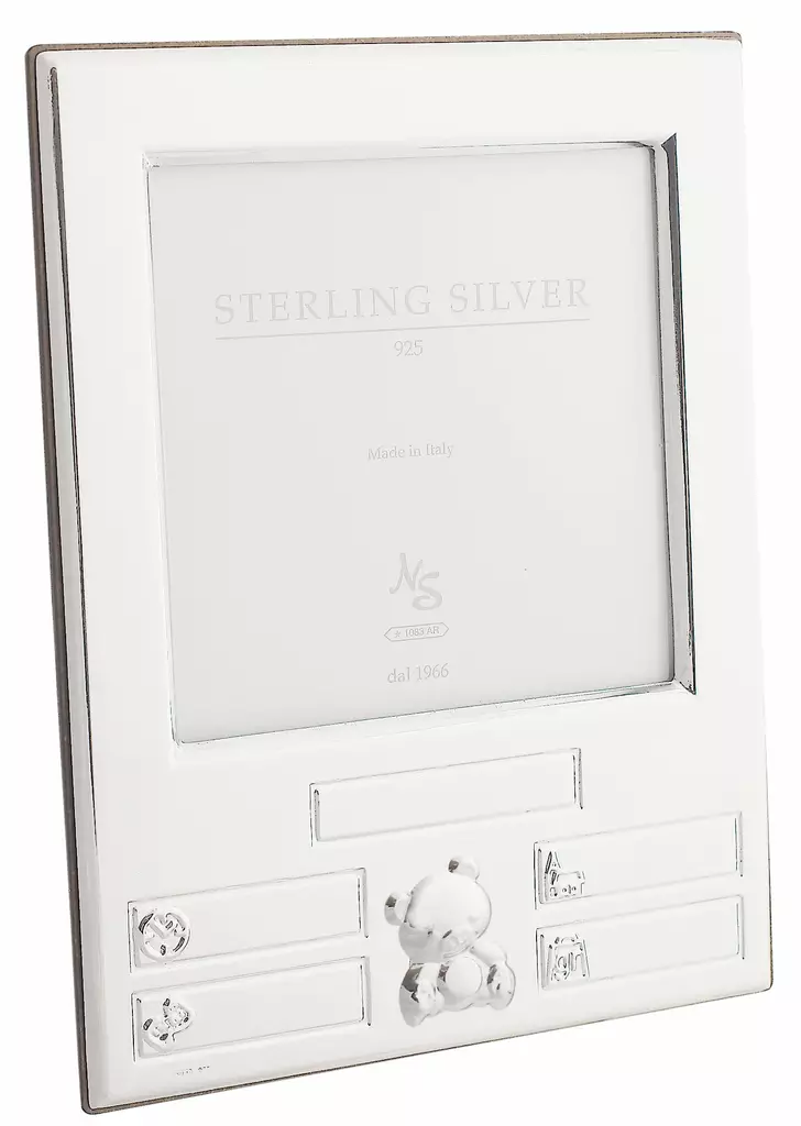 Hopeinen kastekehys Nalle - Kehykset ja albumit - 079518 - 1