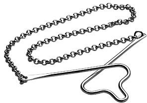 Hopeinen Solmiopidin Ketjussa 16cm 491590L8 - Solmioneulat - 491590L8 - 1