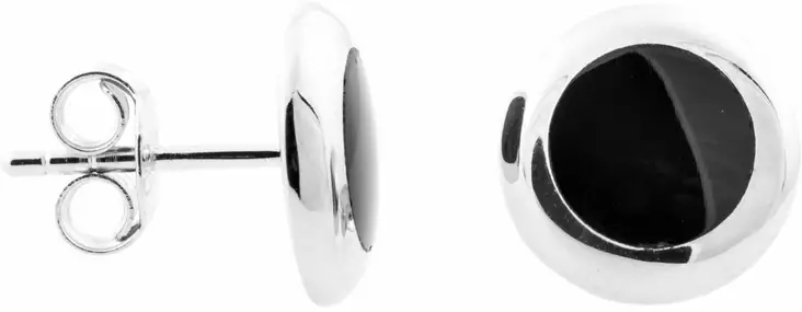 Hopeiset korvakorut onyxeill=C3=A4 - Hopeiset korvakorut - CKK178 - 1